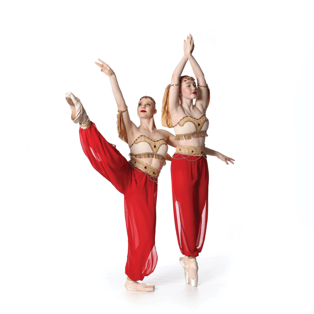 Two ballerinas posing